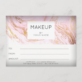 Certificado de Presente de Maquiagem Rosa Rosa Már