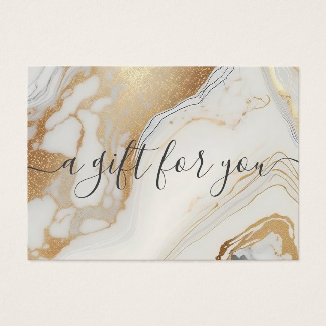 Certificado de Presente de Marble Business Dourado (Frente)