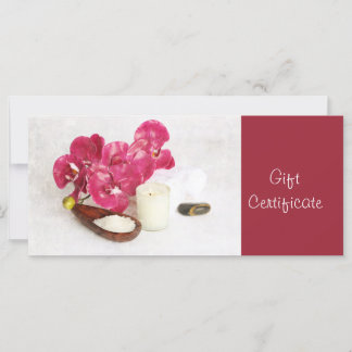 Certificado de presente de massagem Spa