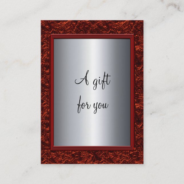 Certificado de Presente de Natal Elegante Red & Si (Frente)