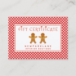 Certificado de Presente de Natal Gingham Men Gingh