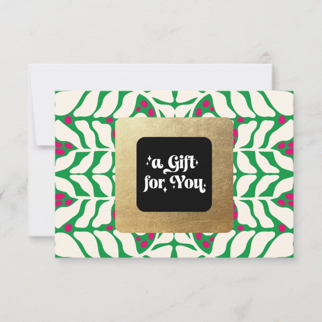 Certificado de Presente de Natal Holly Berries (Frente)