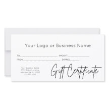 Certificado de Presente de Negócios com Logotipo d