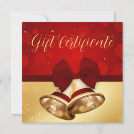 Certificado de Presente de Ouro de Natal para pre