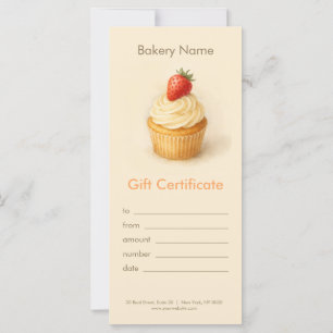 Certificado de Presente de Padaria Personalizado
