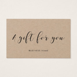 Certificado de presente de papel kraft para caligr