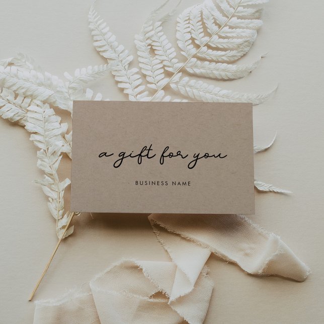 Certificado de presente de papel kraft simples (Criador carregado)