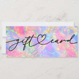certificado de presente de pedra opal neon color