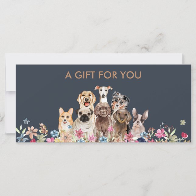 Certificado de presente de pet shop de embelezamen (Frente)