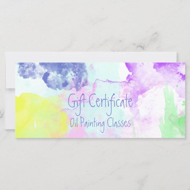 Certificado de Presente de Pintura de Óleo (Frente)