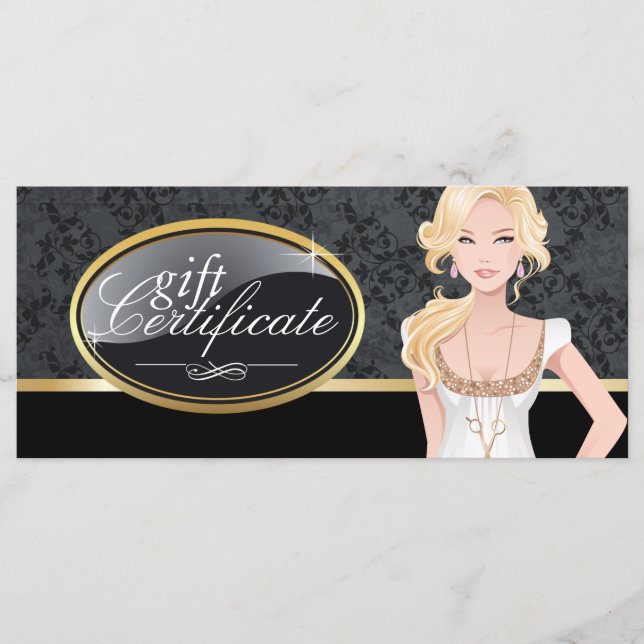 CERTIFICADO DE PRESENTE DE SALÃO DE CABELO (Frente)