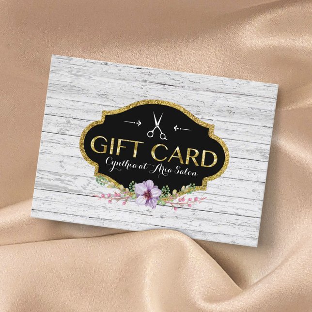 Certificado de Presente de Salão de Cabelo Vintage (Criador carregado)