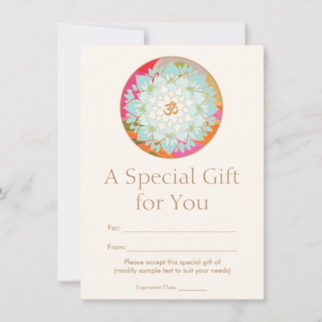 Certificado de Presente de Saúde Espiritual da Flo (Frente)