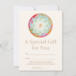 Certificado de Presente de Saúde Espiritual da Flo