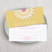 Certificado de Presente de Terapêutica de Massagem