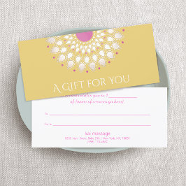 Certificado de Presente de Terapêutica de Massagem