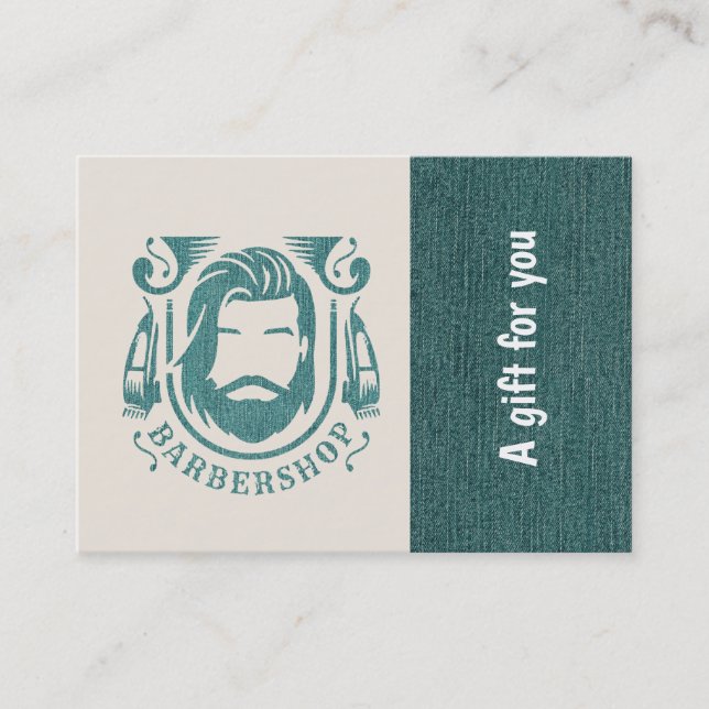 Certificado de Presente de Textura de jeans azuis  (Frente)