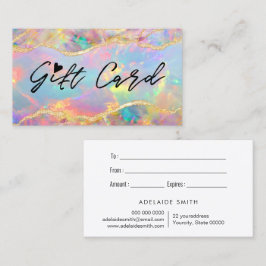 certificado de presente de textura opal colorida