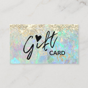 certificado de presente de textura opal faux glitt