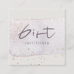 Certificado de Presente do Logotipo Dourado Lilac