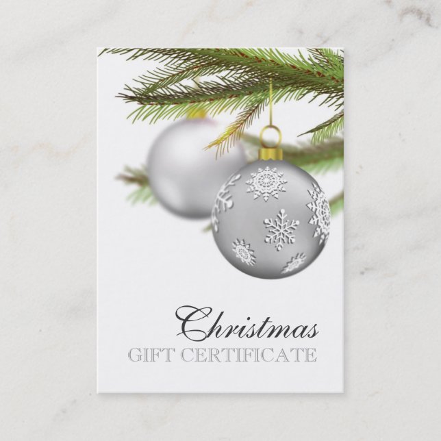 Certificado de presente do Natal (Frente)
