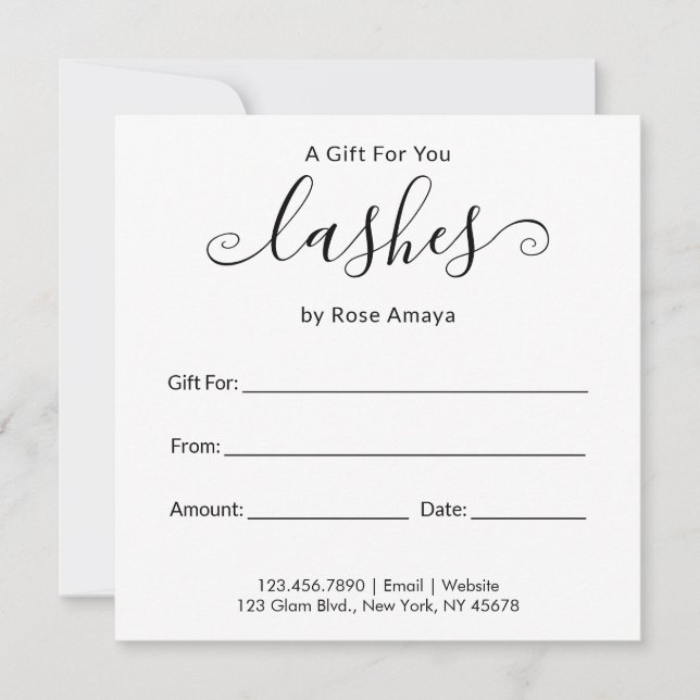 Certificado de Presente do Salão de Beleza de Cali (Frente)