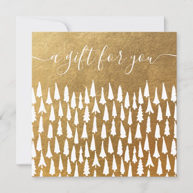 Certificado de Presente Dourado de Férias de Natal (Frente)