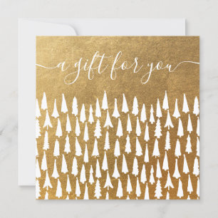 Certificado de Presente Dourado de Férias de Natal