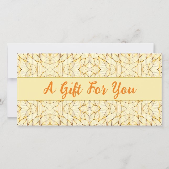 Certificado de Presente Dourado Elegante Chic (Lux (Frente)