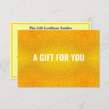 Certificado de Presente Dourado Elegante e Luxo