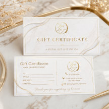 Certificado de Presente Dourado Elegante | Luxo