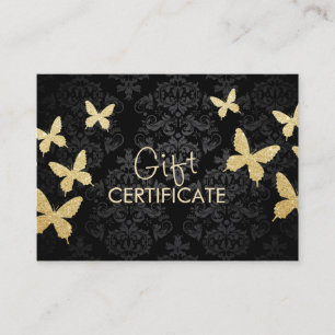 Certificado de presente Dourado luxuoso do damasco