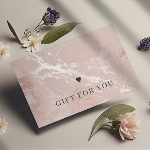 Certificado de presente elegante cor-de-rosa-pince