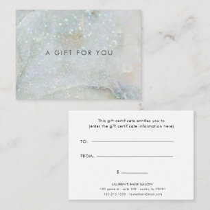 Certificado de Presente Elegante de Mármore Azul c