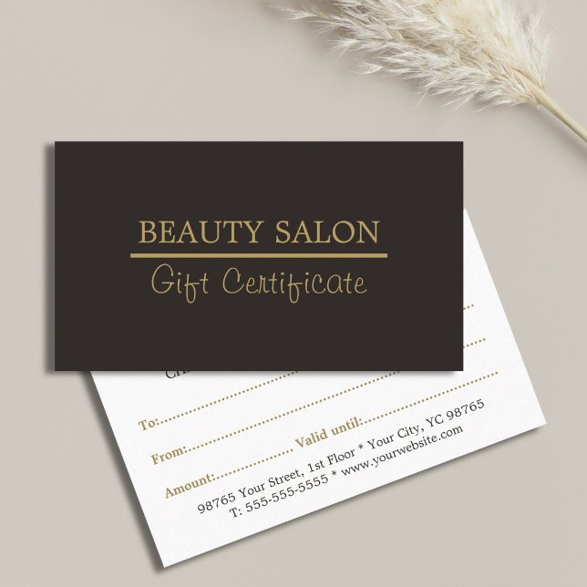 Certificado de Presente Elegante Linha Dourada Bel (Criador carregado)