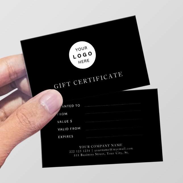 Certificado de presente elegante para logotipo de  (Criador carregado)