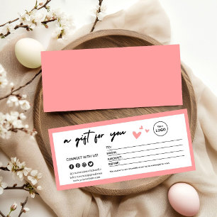 Certificado de Presente Elegante Rosa de São Valen