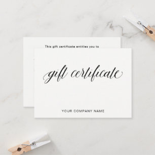 Certificado de presente elegante simples da