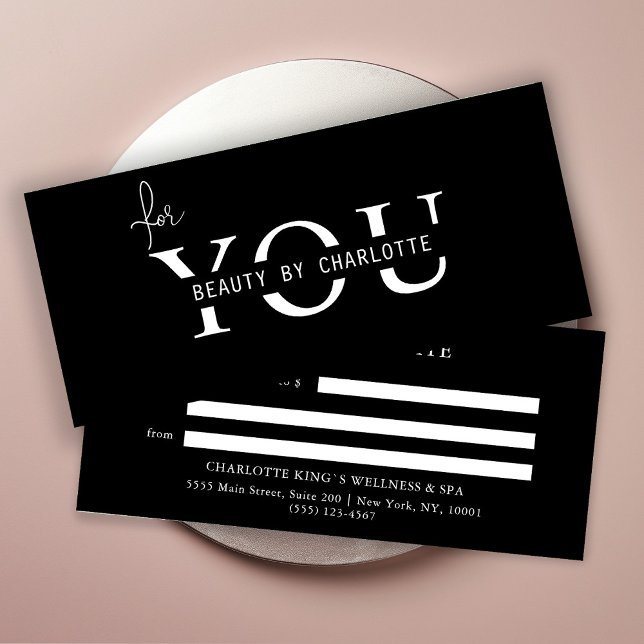 Certificado de Presente Empresarial (Personalized, BUSINESS GIFT CERTIFICATE! Black & White, modern, minimal with a luxury touch.
)