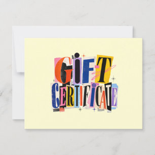 Certificado de Presente Empresarial Amarelo Colori