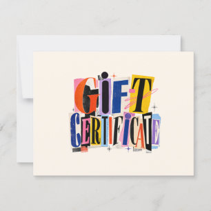 Certificado de Presente Empresarial Colorido