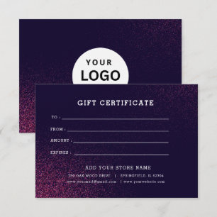 Certificado de Presente Empresarial Editável Adici