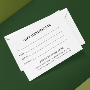 Certificado de Presente Empresarial Editável Adici