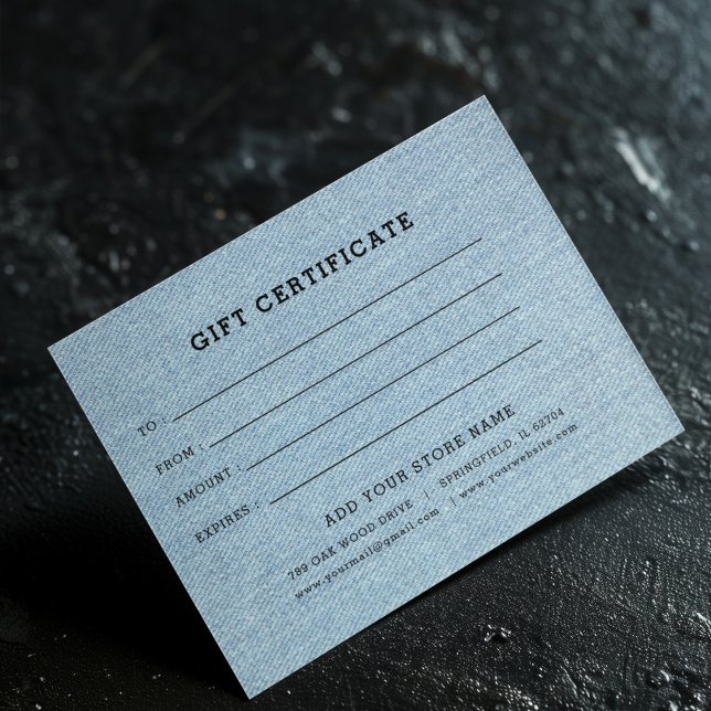 Certificado de Presente Empresarial Editável Adici ( Business Gift Certificate With Logo)