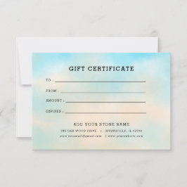 Certificado de Presente Empresarial Minimalista co