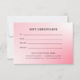 Certificado de Presente Empresarial Minimalista co