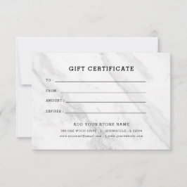 Certificado de Presente Empresarial Minimalista co