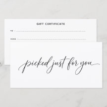 Certificado de Presente Escolhido Especialmente pa