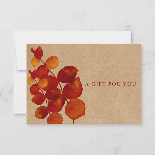 Certificado de Presente Eucalyptus Rustico Elegant (Frente)