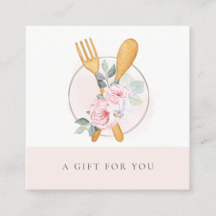 Certificado de Presente Floral de Folha de Fork de